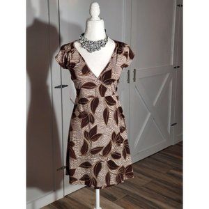 WEAT SEAL SWIMDRESS COLOR BROWN SHORT SLEEVE POLY/ SPANDEX SMALL
